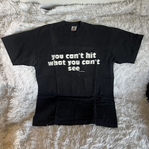 Vtg Shirt Size L Single Stitch You Cant Hit What You Cant See ￼WEST TEE GRAPHICS